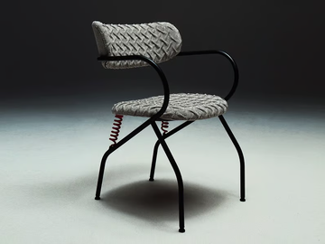 SPRING - Fabric chair with armrests by La Manufacture - view 2